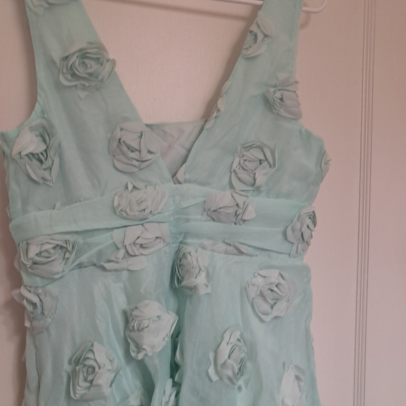 NWT Lulus Exceptional Entrance Mint Sleeveless Tier Rosette Midi Dress size Med - Picture 4 of 8